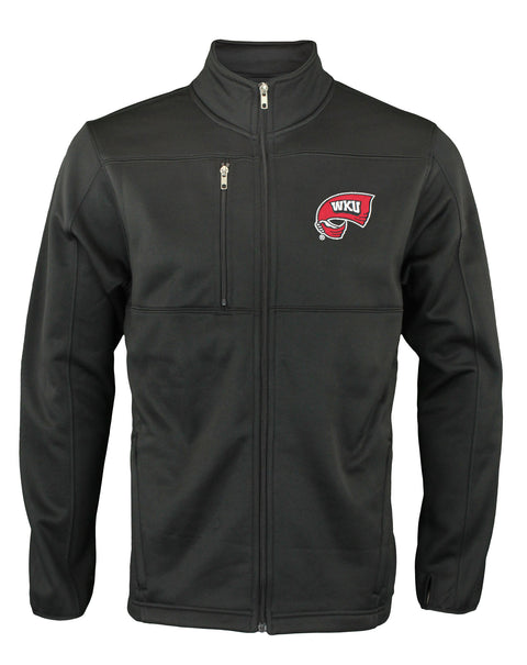 Gen 13 NCAA Men's Western Kentucky Hilltoppers Tactical Performance Fleece Zip Up Jacket, Black