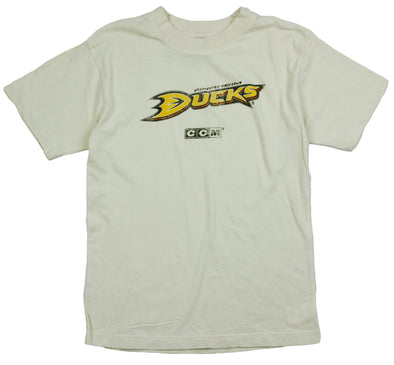 Reebok NHL Youth Boys Anaheim Ducks NHL Short Sleeve Vintage T-Shirt, Cream