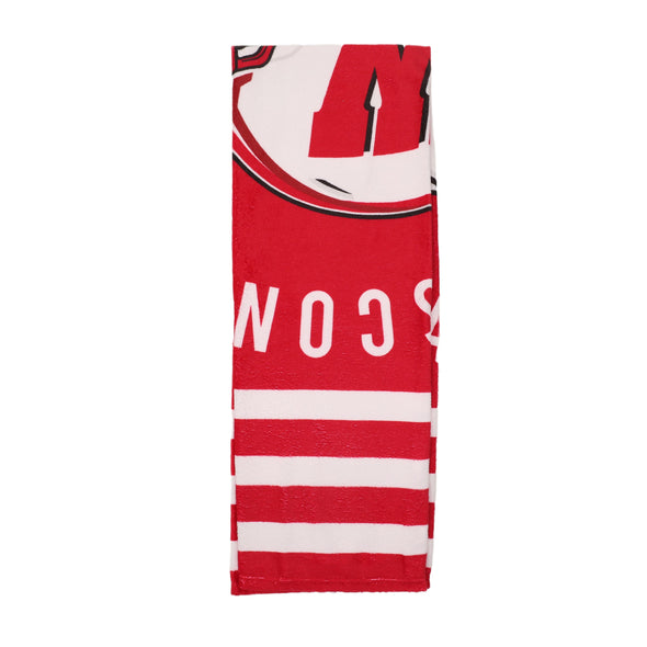Northwest NCAA Wisconsin Badgers Stripes Beach Towel, 30" x 60"