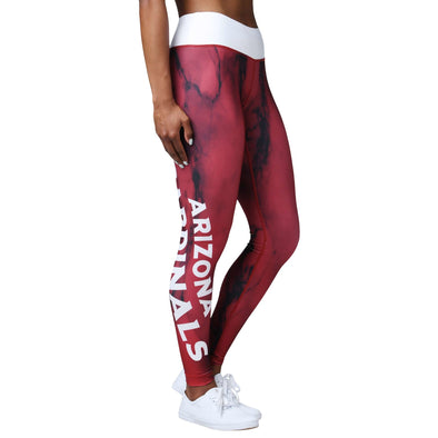 Forever Collectibles NFL Women's Arizona Cardinals Marble Wordmark Leggings