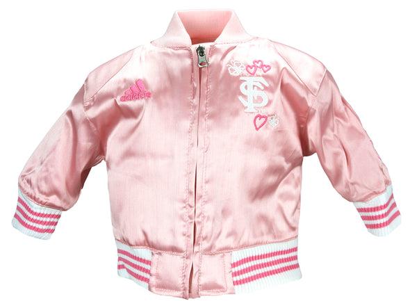 Adidas Newborn Baby Girls Florida State Varsity Satin Jacket - Pink