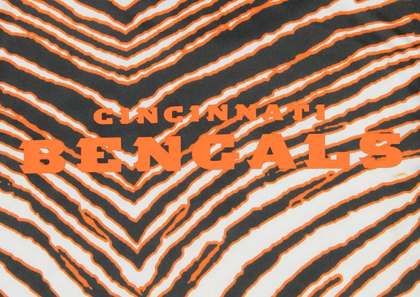 Zubaz NFL Football Men's Cincinnatti Bengals Zebra Print Touchdown Hoodie