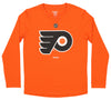 Reebok NHL Youth Philadelphia Flyers Long Sleeve Team Logo Tee, Orange