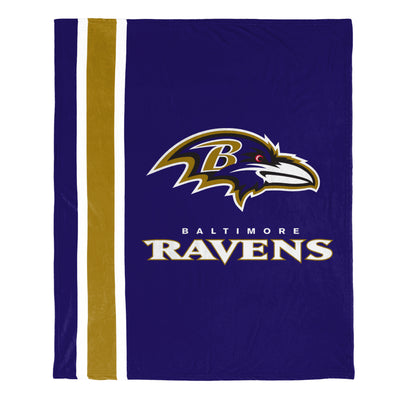 FOCO NFL Baltimore Ravens Plush Soft Micro Raschel Throw Blanket, 50 x 60