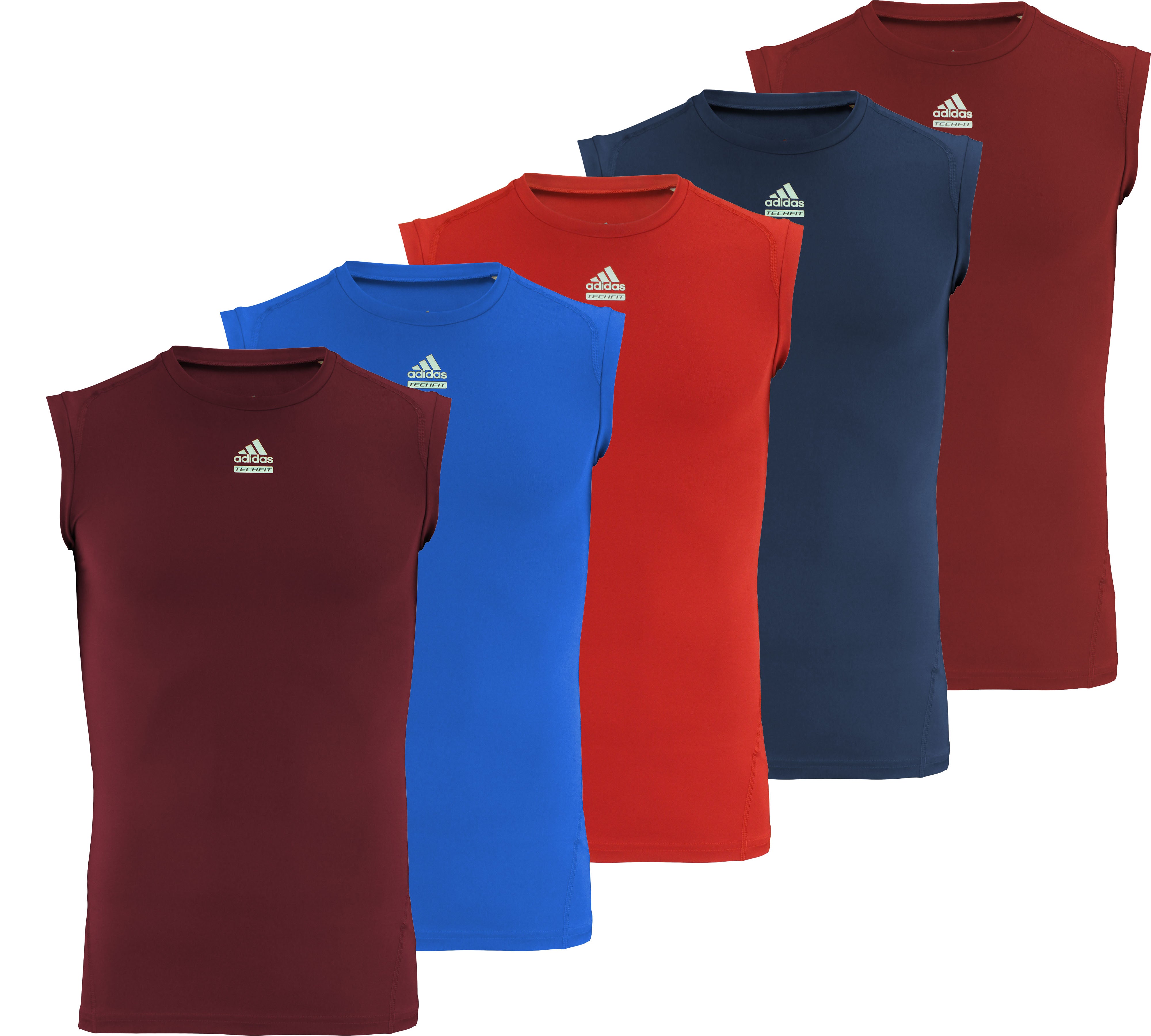 adidas TechFit Compression Short Sleeve ClimaLite Underlayer - Red