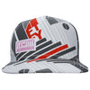 Flat Fitty Geometric 5 Panel New School Snapback Cap Hat, Grey, One Size