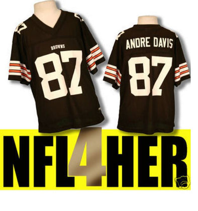 Reebok NFL Women's Cleveland Browns ANDRE DAVIS # 87 Jersey - Brown