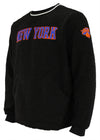 FISLL NBA Men's New York Knicks Moto Sherpa Crew Neck Sweatshirt