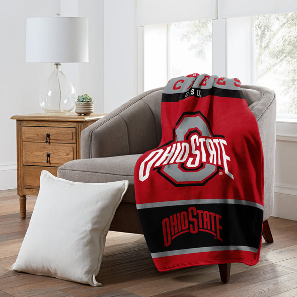 Northwest NCAA Ohio State Buckeyes Raschel Throw Blanket