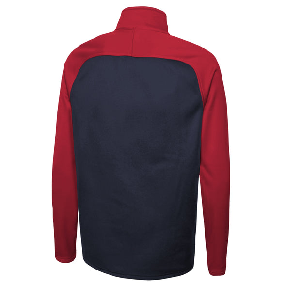 Outerstuff NFL Men's New England Patriots O-Line Performance 1/4 Zip Fleece Top