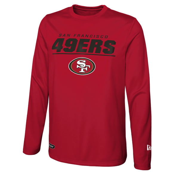New Era San Francisco 49ers NFL Men's Stated 2.0 Crew Fleece Sweatshirt, Red