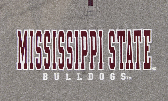 NCAA Men's Basic 1/4 Zip Hooded Pullover, Mississippi State Bulldogs