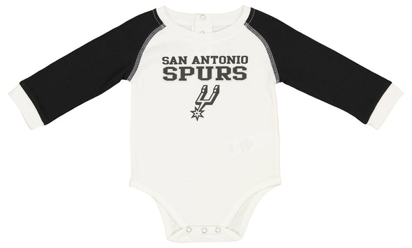Outerstuff NBA San Antonio Spurs Infant Long Sleeve Creeper Set