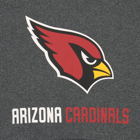 Zubaz NFL Arizona  Cardinals Men's Heather Grey Fleece Hoodie