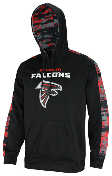 Zubaz NFL Men's Atlanta Falcons Hoodie w/ Oxide Sleeves