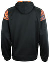 Zubaz Cincinnati Bengals NFL Men's Full Zip Hoodie with Zebra Print Details