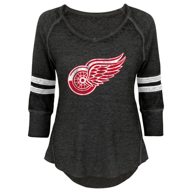 Outerstuff NHL Junior Girls Detroit Red Wings Raglan Relaxed Fit Thermal Shirt