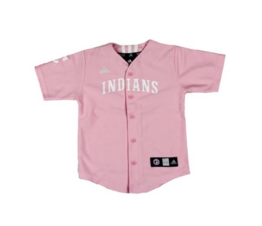 MLB Baseball Cleveland Indians Infants Jersey By Adidas, Pink