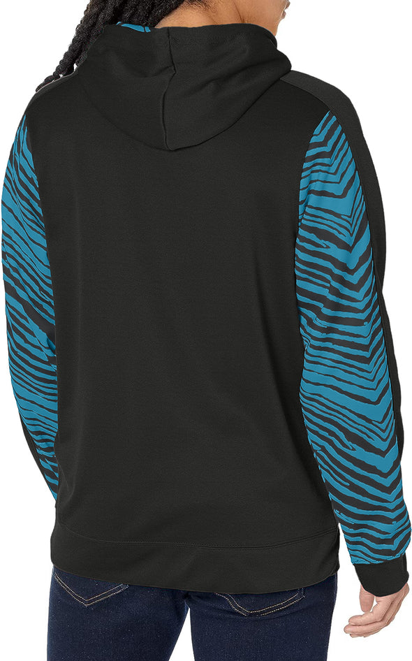 Zubaz NFL Men's Jacksonville Jaguars Team Color with Zebra Accents Pullover Hoodie