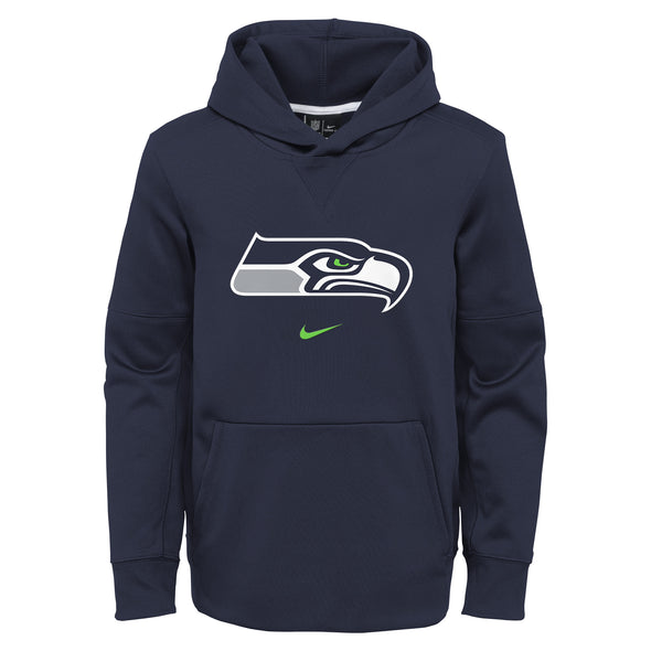 Nike NFL Football Youth Seattle Seahawks Circuit Logo Essential Performance Pullover Hoodie
