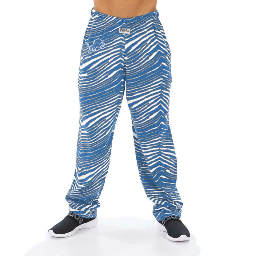 Detroit Lions ZUBAZ Blue White Vintage Zebra Logo Pants