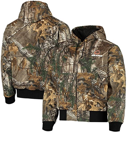 Dunbrooke Apparel NFL Men's Chicago Bears Real Tree Camo Canvas Heavy Jacket