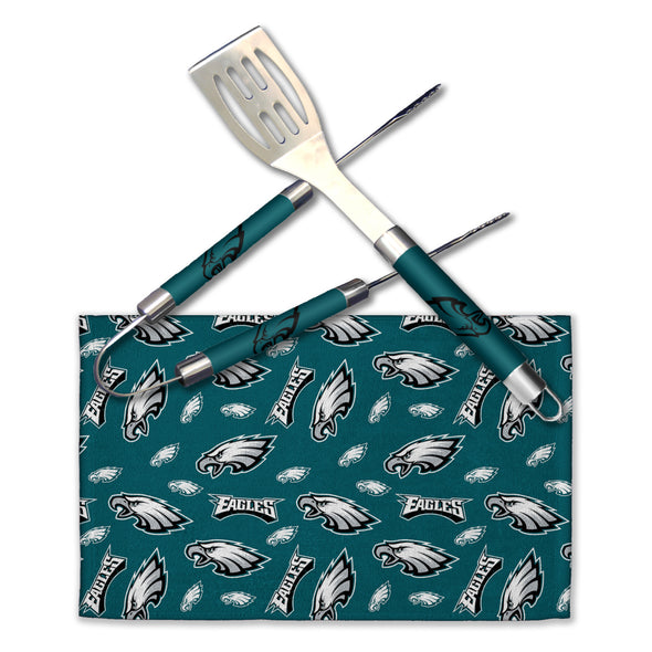 Northwest NFL Philadelphia Eagles Scatter Print 3 Piece BBQ Grill Set