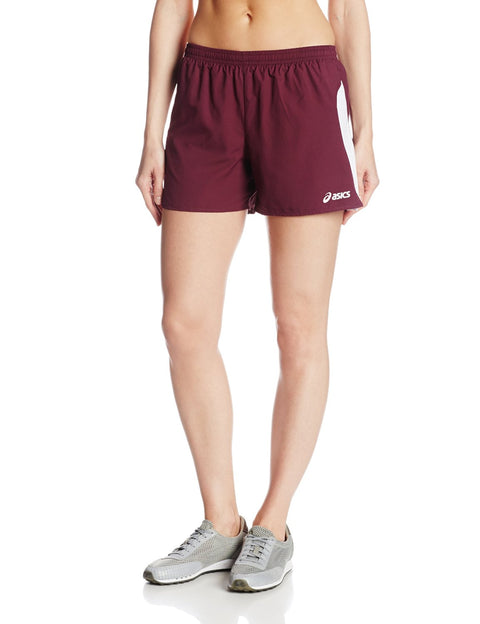 ASICS Women's Wicked Athletic Shorts, Maroon