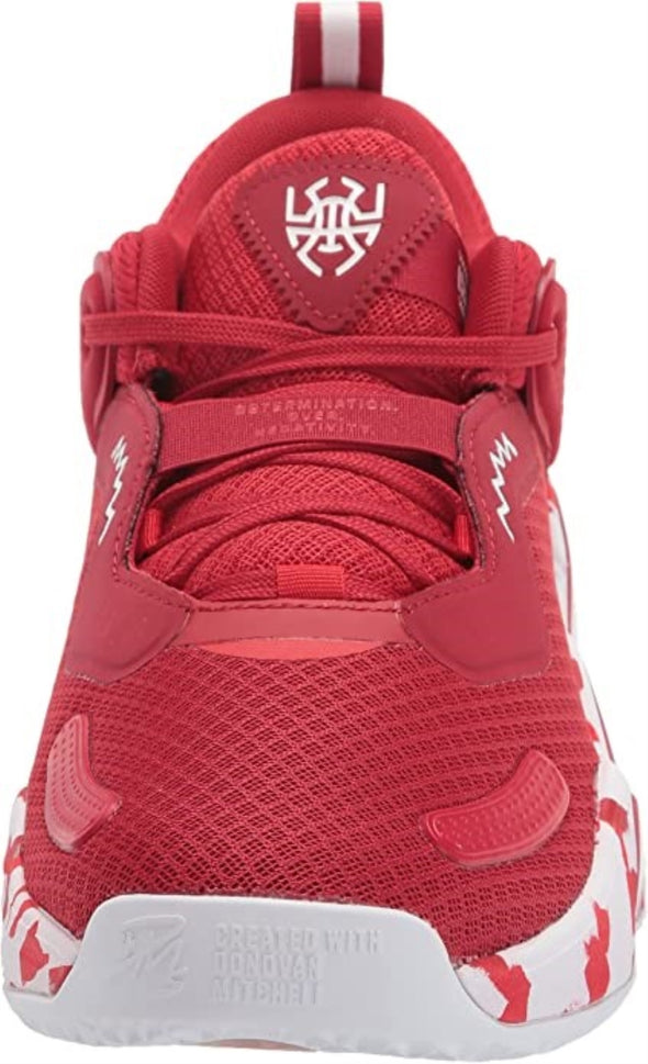 Adidas Men's D.O.N Issue #3 Low Basketball Shoes, Team Power Red/White/Vivid Red