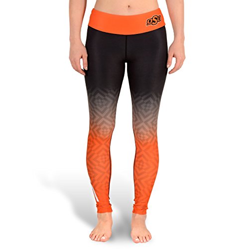 NCAA Women's Oklahoma State Cowboys Gradient Print Leggings, Black