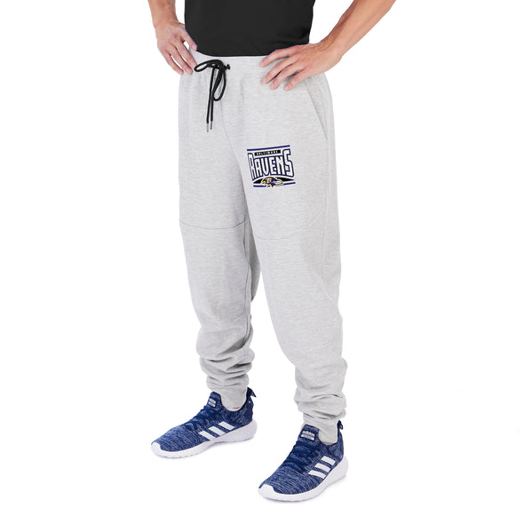 Zubaz NFL Men's Baltimore Ravens  Heather Gray Speed Jogger