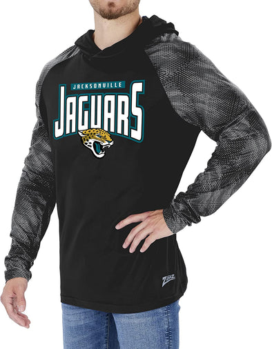 Zubaz Jacksonville Jaguars NFL Men's Team Color Hoodie with Tonal Viper Sleeves