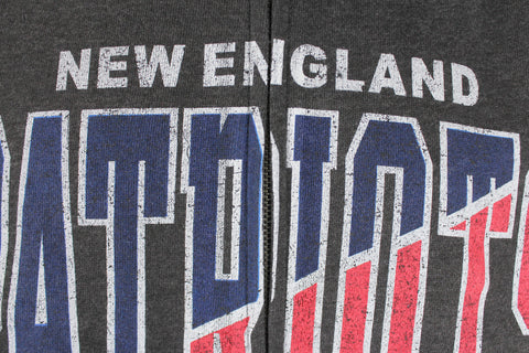 New England Patriots NFL Football Mens Split Formation Fleece Hoodie, Gray
