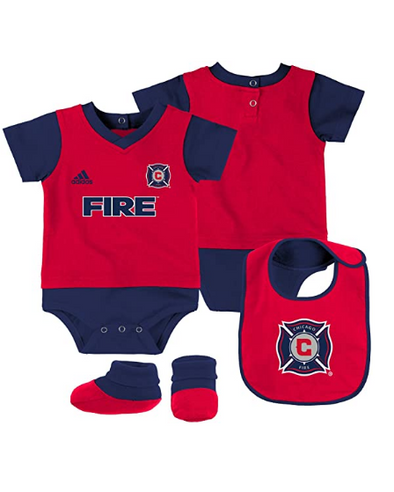 Adidas Soccer MLS Infants Chicago Fire Creeper Bib & Booty Set, Red