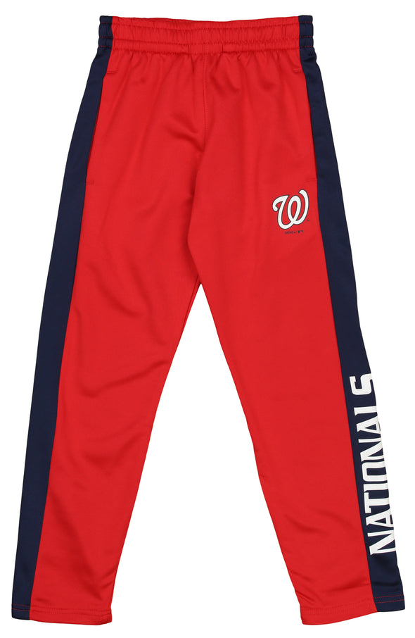 Outerstuff MLB Youth Boys (8-20) Washington Nationals Side Stripe Slim Fit Performance Pant