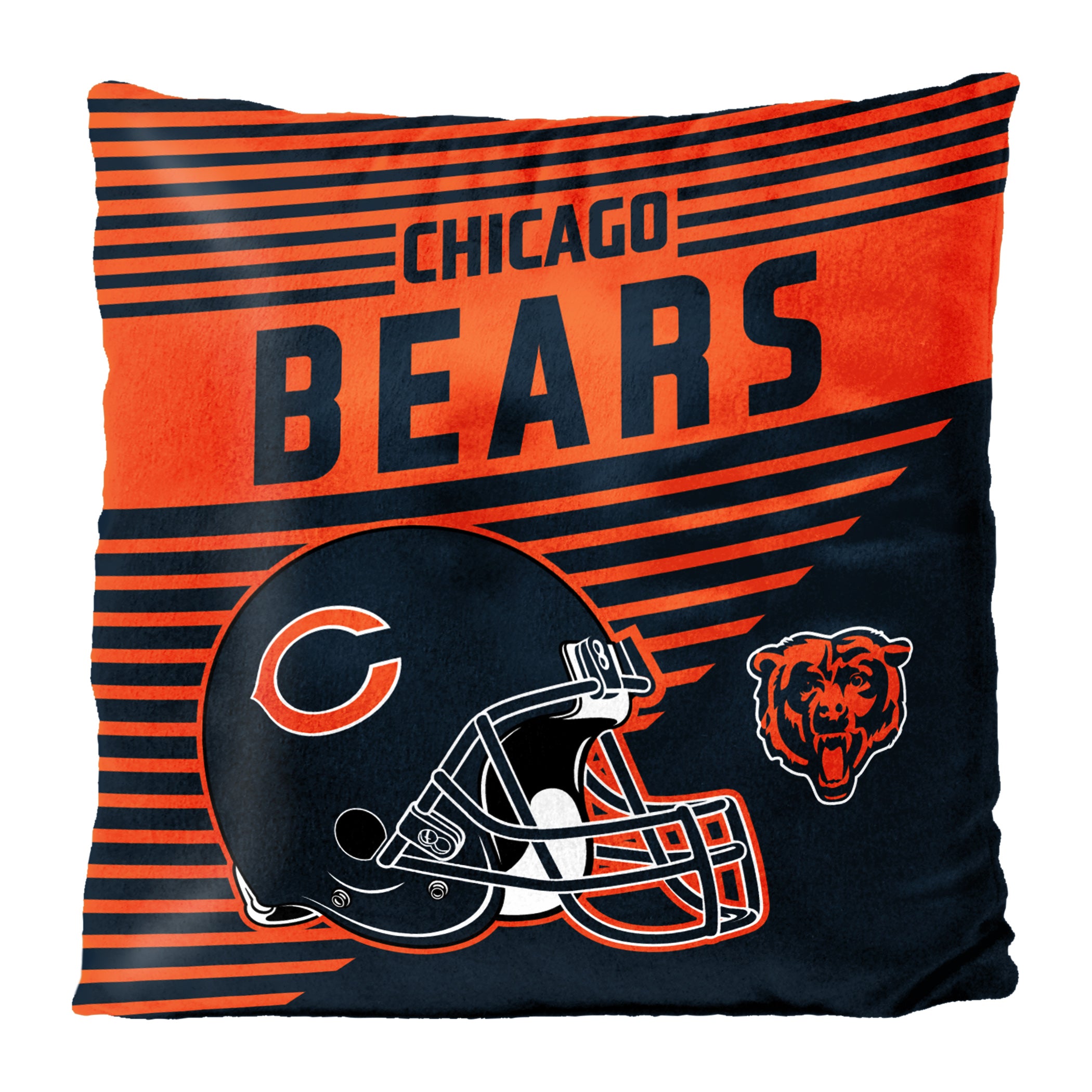 Northwest NFL Chicago Bears Velvet Stripes Throw Pillow, 16x16