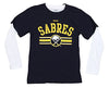 Reebok NHL Youth Boys Buffalo Sabres Hat Trick Combo T-Shirt, Navy