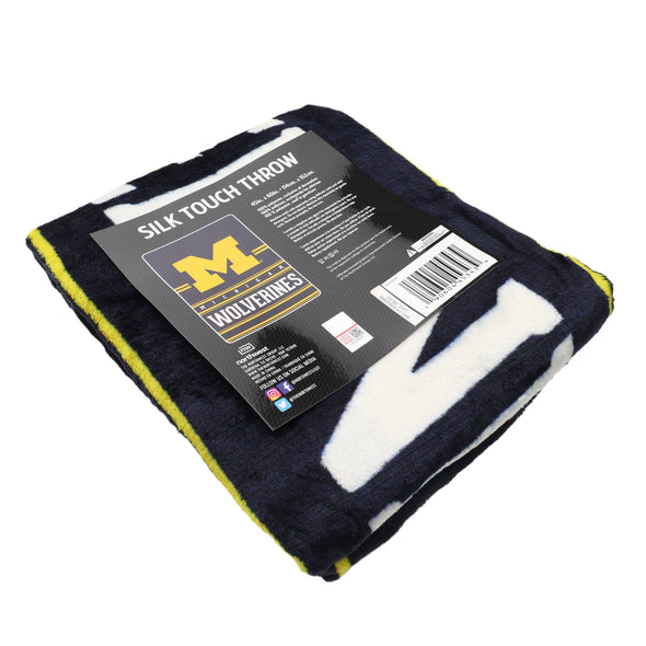 Northwest NCAA Michigan Wolverines Silk Touch Throw Blanket, 45"x60"