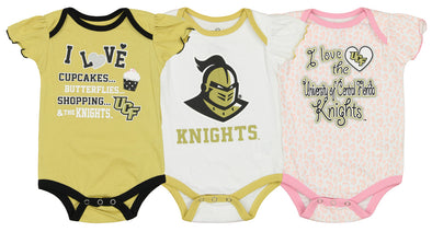 Outerstuff NCAA Infant Girls UCF Knights Three Piece Creeper Set