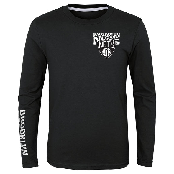 Outerstuff NBA Youth Boys Brooklyn Nets Trippy Long Sleeve T-Shirt