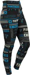 Zubaz NFL Women's Carolina Panthers Column 24 Style Leggings