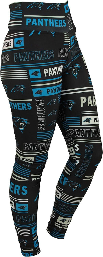 Zubaz NFL Women's Carolina Panthers Column 24 Style Leggings