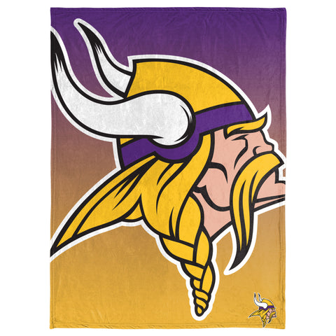 FOCO NFL Minnesota Vikings Gradient Micro Raschel Throw Blanket, 50 x 60