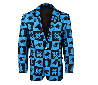 FOCO NFL Men's Carolina Panthers Patches Ugly Business Jacket