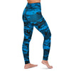 Zubaz NFL Women's Carolina Panthers Marled Camo Lines Leggings