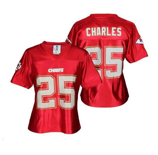 Reebok Women's NFL Kansas City Chiefs Jamaal Charles # 25 Dazzle Jersey