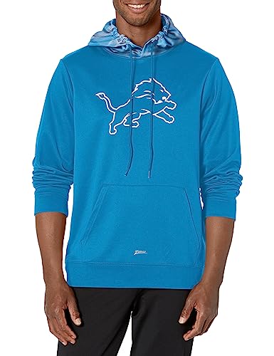 Zubaz NFL Men's Detroit Lions Gray 1/4 Zip Fleece Pullover With Camo L –  Fanletic