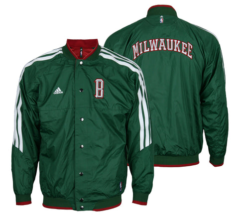 Adidas NBA Youth Milwaukee Bucks On Court Reversible Jacket