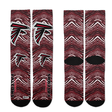 Zubaz by For Bare Feet NFL Youth Atlanta Falcons Zubified Dress Socks, One Size