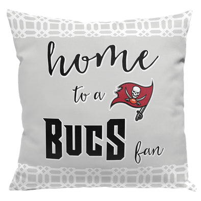 Northwest NFL Tampa Bay Buccaneers Sweet Home Fan 2 Piece Throw Pillow Cover, 18x18